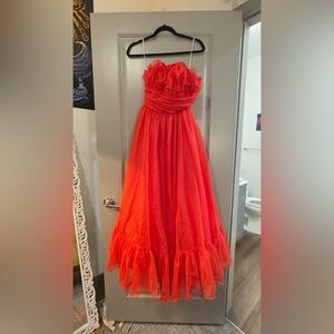 VTG Red Sparkling Prom Dress